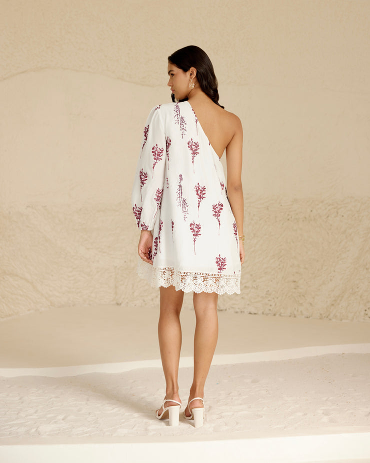 Scarlet Petals Off Shoulder Dress