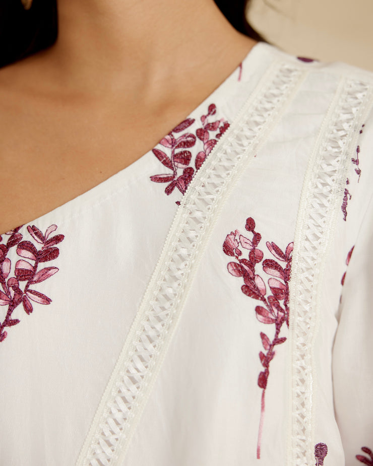 Scarlet Petals Off Shoulder Dress