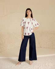 Scarlet Petals Blouse
