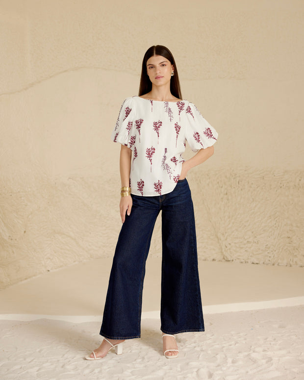 Scarlet Petals Blouse