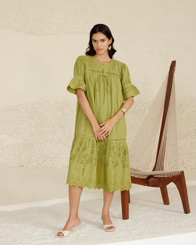 Solace Dress Green
