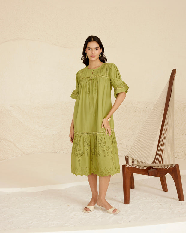 Solace Dress Green