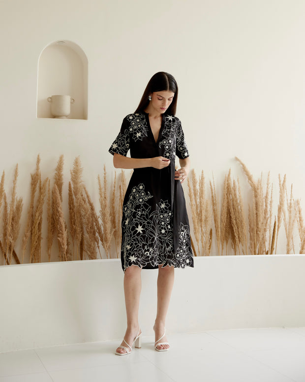 Noir Flora Dress