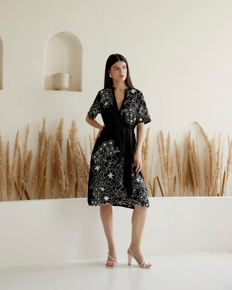 Noir Flora Dress
