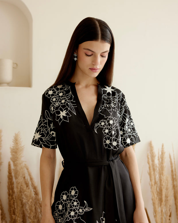 Noir Flora Dress