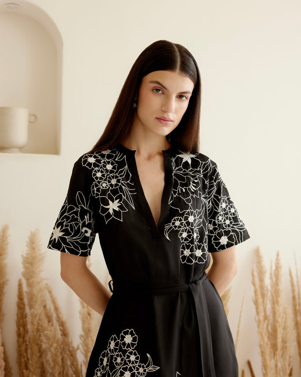Noir Flora Dress