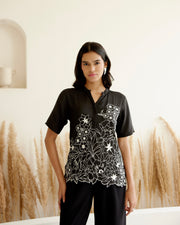 Noir Flora Top