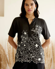 Noir Flora Top