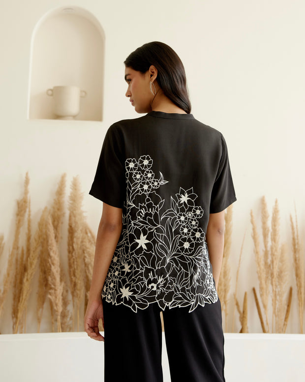 Noir Flora Top
