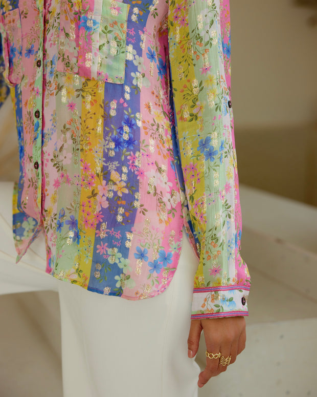 Blush Georgette Shirt