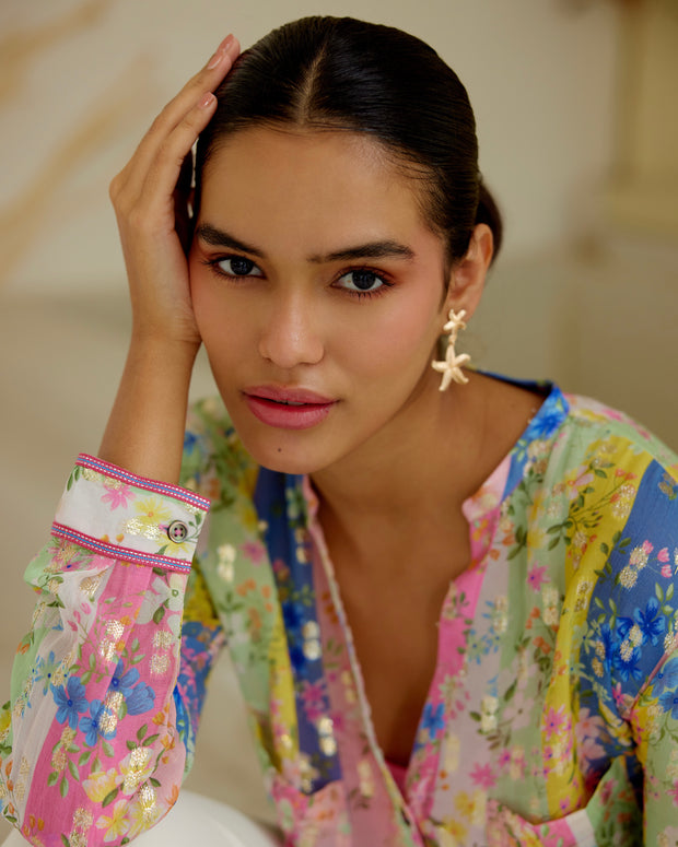Blush Georgette Shirt